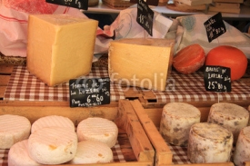 Naklejki Cheese at a market