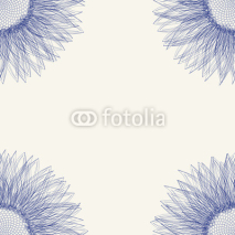 Fototapety Floral tile with sunflower