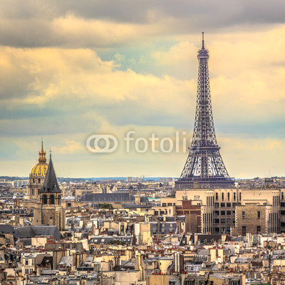 Eiffel Tower in late afternoon ,Paris