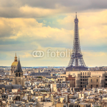 Naklejki Eiffel Tower in late afternoon ,Paris