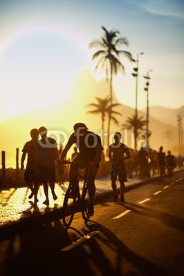 Bike Path Sidewalk Ipanema Beach Rio de Janeiro Brazil