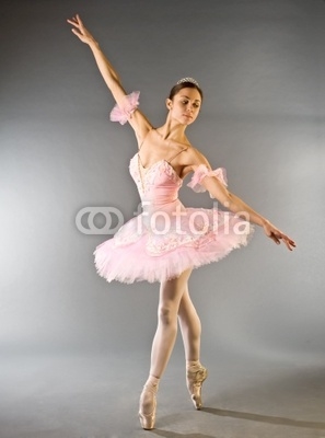 Ballerina's toe dance isolated