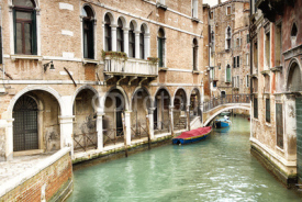 Obrazy i plakaty Canal with gondolas in Venice, Italy