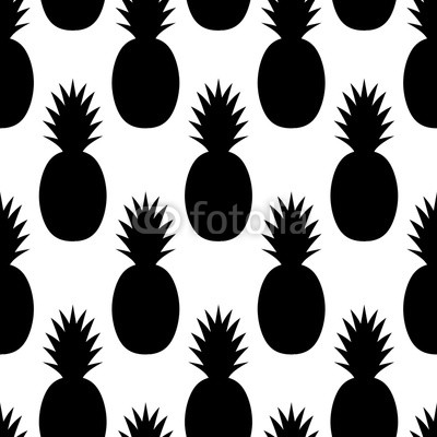 Black Pineapples Pattern