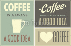 Naklejki Vintage Coffee Collage