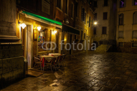 Naklejki venezianisches Cafe bei Nacht