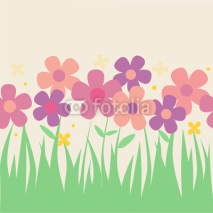 Obrazy i plakaty Flower background pattern in vector