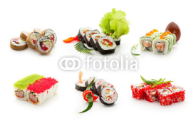 Naklejki Sushi Set
