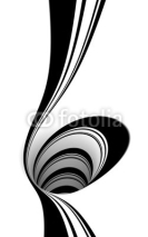 Naklejki Abstract black and white spiral