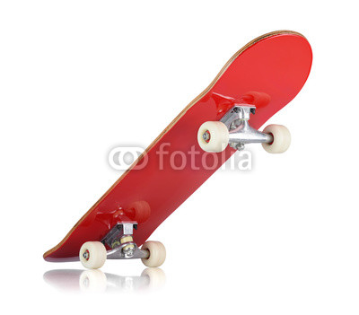 Skateboard deck on white background, isolated path included