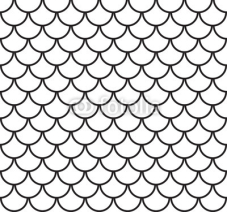 Naklejki Seamless Fish Scale Pattern Vector Illustration