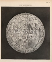 Fototapety Vintage map of the Moon