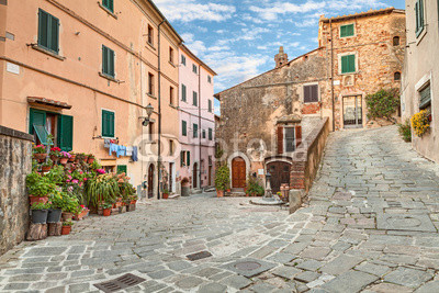 old town Castagneto Carducci, Tuscany, Italy