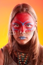 Obrazy i plakaty Beautiful fashionable teen girl with make-up
