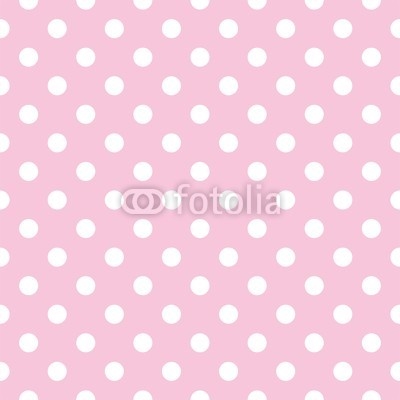 Polka dots on baby pink background retro seamless vector pattern