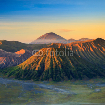Naklejki Bromo Volcano Mountain in Tengger Semeru National Park at sunris