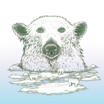 Naklejki Giant polar bear of arctic