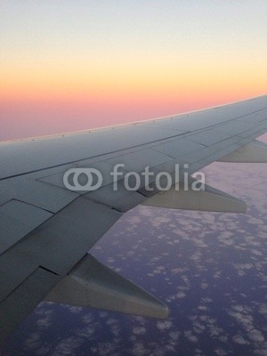 puesta de sol desde el avion