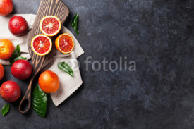 Fresh red orange fruits