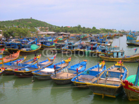 Fototapety Vietnam, Phan Thiet fishing harbor