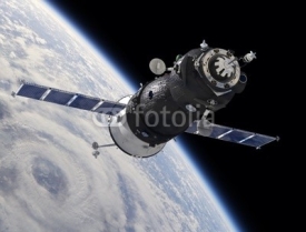 Naklejki Spaceship on the orbit