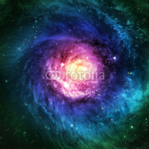 Naklejki Incredibly beautiful spiral galaxy somewhere in deep space