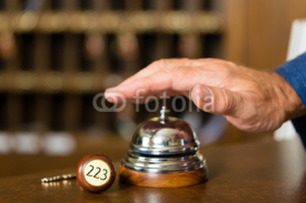 Naklejki Reception - Hotel bell just before using
