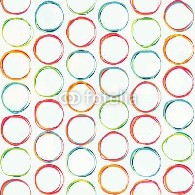 colored circle seamless pattern with grunge effect