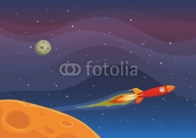 Obrazy i plakaty Spaceship Travel In Space