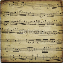Fototapety Old musical score
