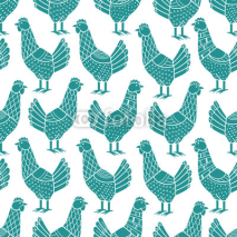 Fototapety Chickens seamless pattern