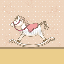 Fototapety white rocking horse