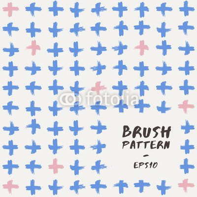 Blue and White Abstract Hand Drawn Pattern : Vector Illustration