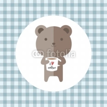 Obrazy i plakaty Male Bear Love Coffee