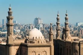 Moschea di Al Rifa'i, Cairo con skyline