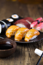 Obrazy i plakaty Asia and food on sushi