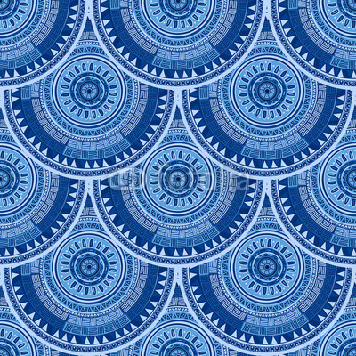 Seamless pattern with ethnic motif
