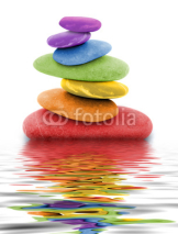 Fototapety zen regenbogen kieselsteine im wasser