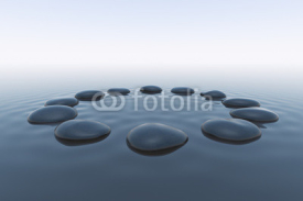 Fototapety Pebbles in water.