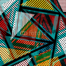 Fototapety graffiti colored geometric objects on a black background