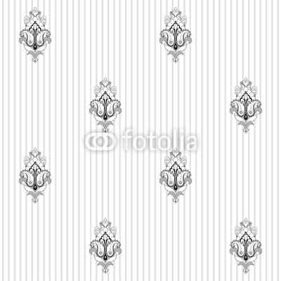 Seamless vector background. Vintage restrained damask  pattern. Easily edit the colors.