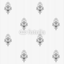 Fototapety Seamless vector background. Vintage restrained damask  pattern. Easily edit the colors.