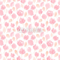 Naklejki cute watercolor flowers seamless vector pattern. floral pattern for your design