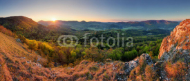 Fototapety Slovakia spring forest panorama