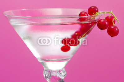 martini cocktail with redcurrant