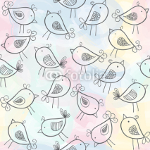 Naklejki Birds seamless pattern