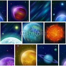 Fototapety Fantastic space background, seamless