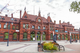 Naklejki Railway station building in Malbork, Poland