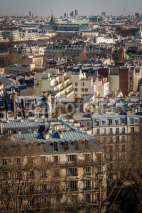 Naklejki View over the rooftops of Paris