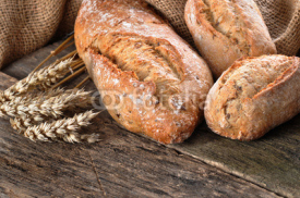 Obrazy i plakaty Close-up of traditional homemade bread